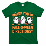 Retro Are You Fall O Ween Directions Teacher Halloween T-Shirt - Green