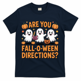 Retro Are You Fall O Ween Directions Teacher Halloween T-Shirt - Navy