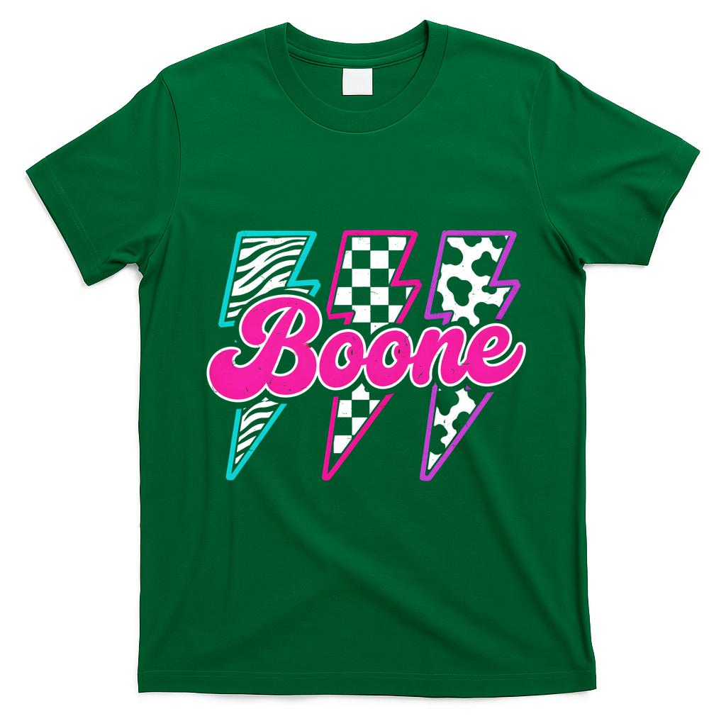Retro Boone 80s Vibes Summer T-Shirt - Irish Green