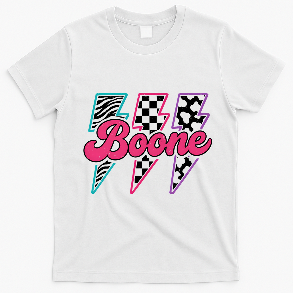 Retro Boone 80s Vibes Summer T-Shirt - White