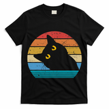 Retro Black Cat Lover Vintage Style Cats Cute Kitty Gift TShirt T-Shirt