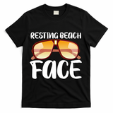 Resting Beach Face Summer Shades T-Shirt - Black