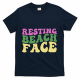 Resting Beach Face Funny Summer Vacation T-Shirt - Navy