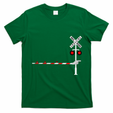 Railroad Crossing Barrier Sign Halloween Costume DIY Funny T-Shirt - Irish Green