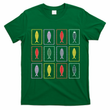 Retro Colorful Fish Pattern Art For Ocean Lovers  T-Shirt - Irish Green