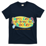 Retro Captain Geech And The Shrimp Shack Shooters Daily At Party Pier T-Shirt