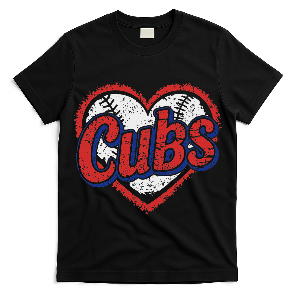 Retro Cubs Heart Last Name Lovers Gifts For Women T-Shirt