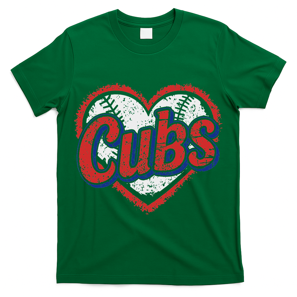 Retro Cubs Heart Last Name Lovers Gifts For Women T-Shirt