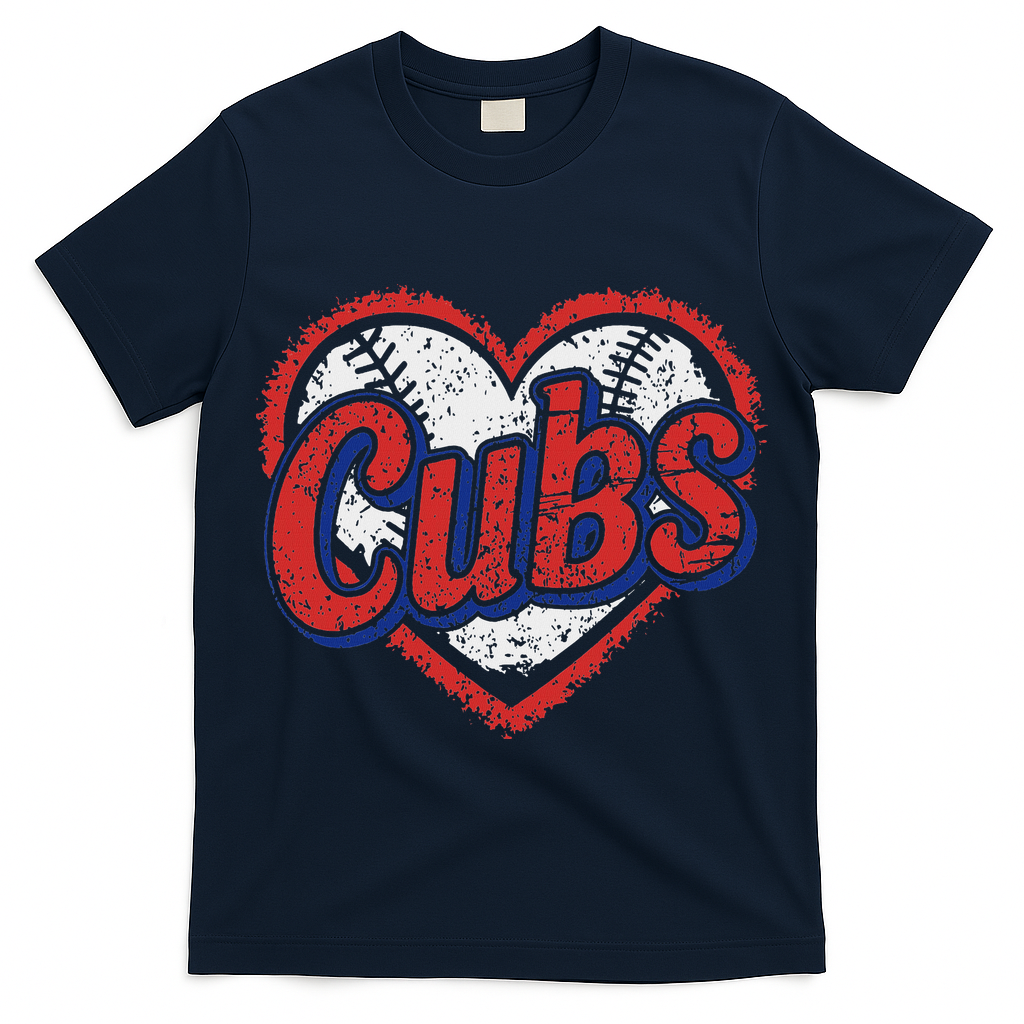 Retro Cubs Heart Last Name Lovers Gifts For Women T-Shirt
