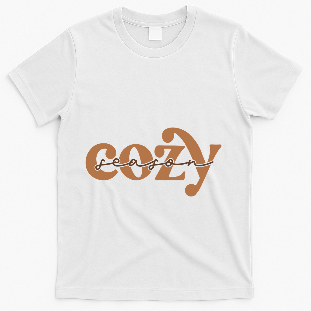 Retro Cozy Season T-Shirt - White