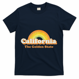 Retro California The Golden State Vintage 70s T-Shirt - Navy