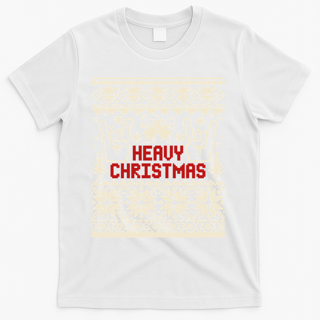 Rock Christmas Ugly Sweater Rocknroll Music Merry Christmas Gift T-Shirt - White