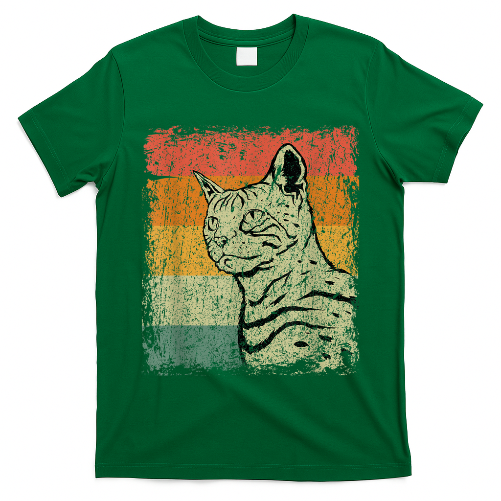 Retro Cats Vintage Bengal Cat T-Shirt