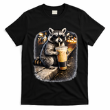 Raccoon Drinking Iced Coffee T-Shirt