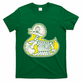 Rubber Duck Skeleton Lazy Halloween Costume Funny Ducky T-Shirt - Irish Green