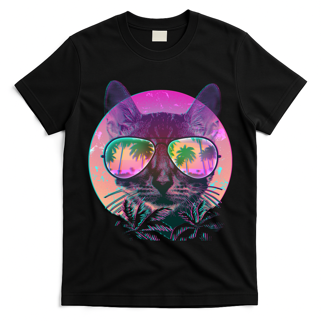 Cool Tropical Shade Cat T-Shirt