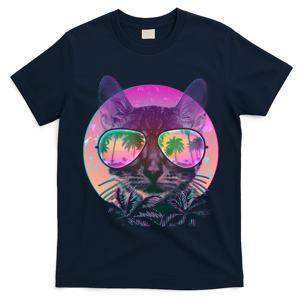 Cool Tropical Shade Cat T-Shirt