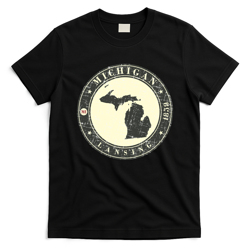 Michigan Lansing Retro T-Shirt