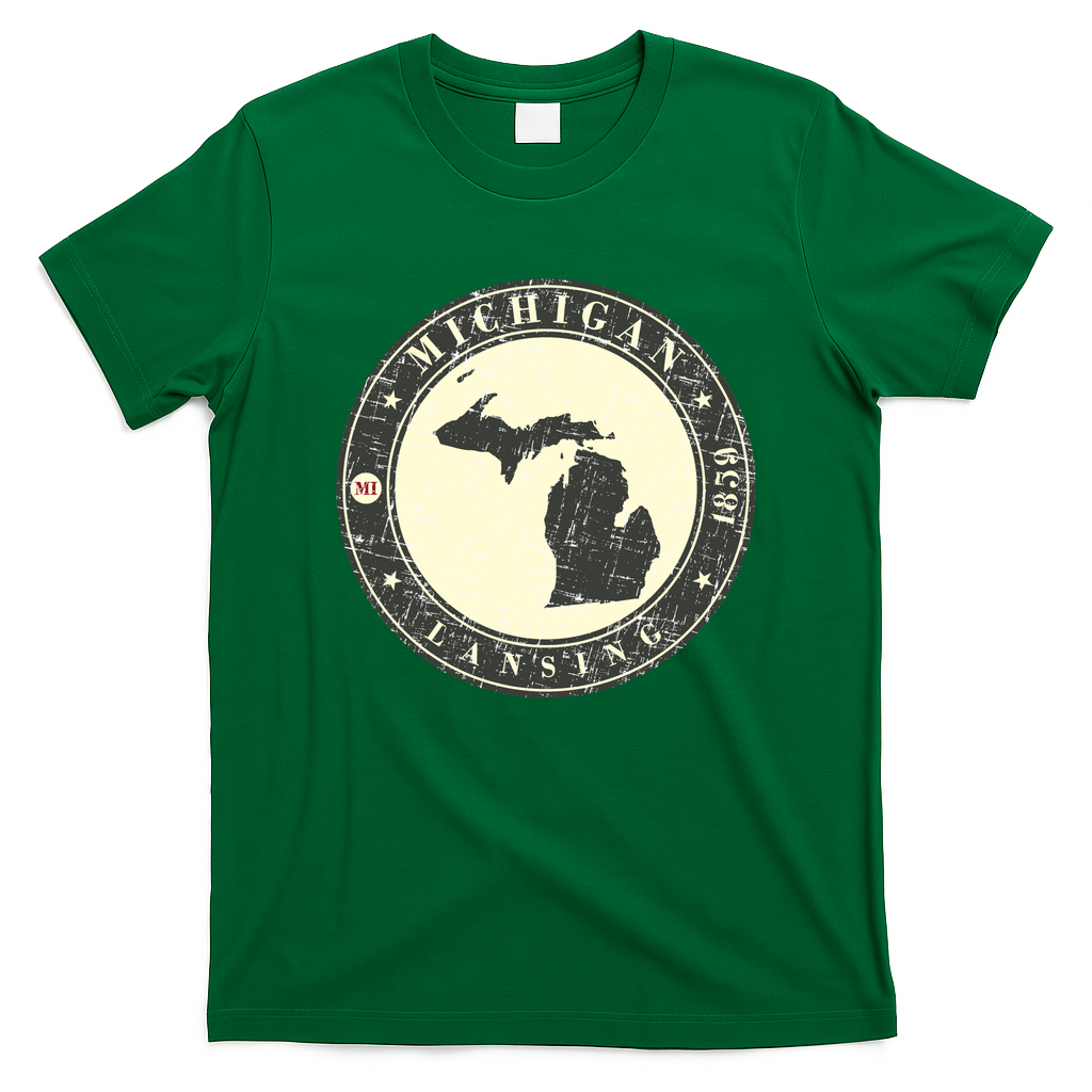 Michigan Lansing Retro T-Shirt
