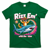 Rizz Em With The Tism Humor Cat Shark Autism Awareness T-Shirt