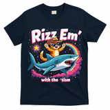 Rizz Em With The Tism Humor Cat Shark Autism Awareness T-Shirt