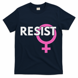 Resist Feminist Anti Trump T-Shirt - Navy