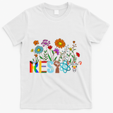 RESIST Floral Anti Trump Political Protest Not My President T-Shirt - White