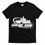 Retro Futuristic Detroit Michigan Skyline Logo T-Shirt