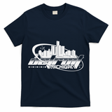 Retro Futuristic Detroit Michigan Skyline Logo T-Shirt