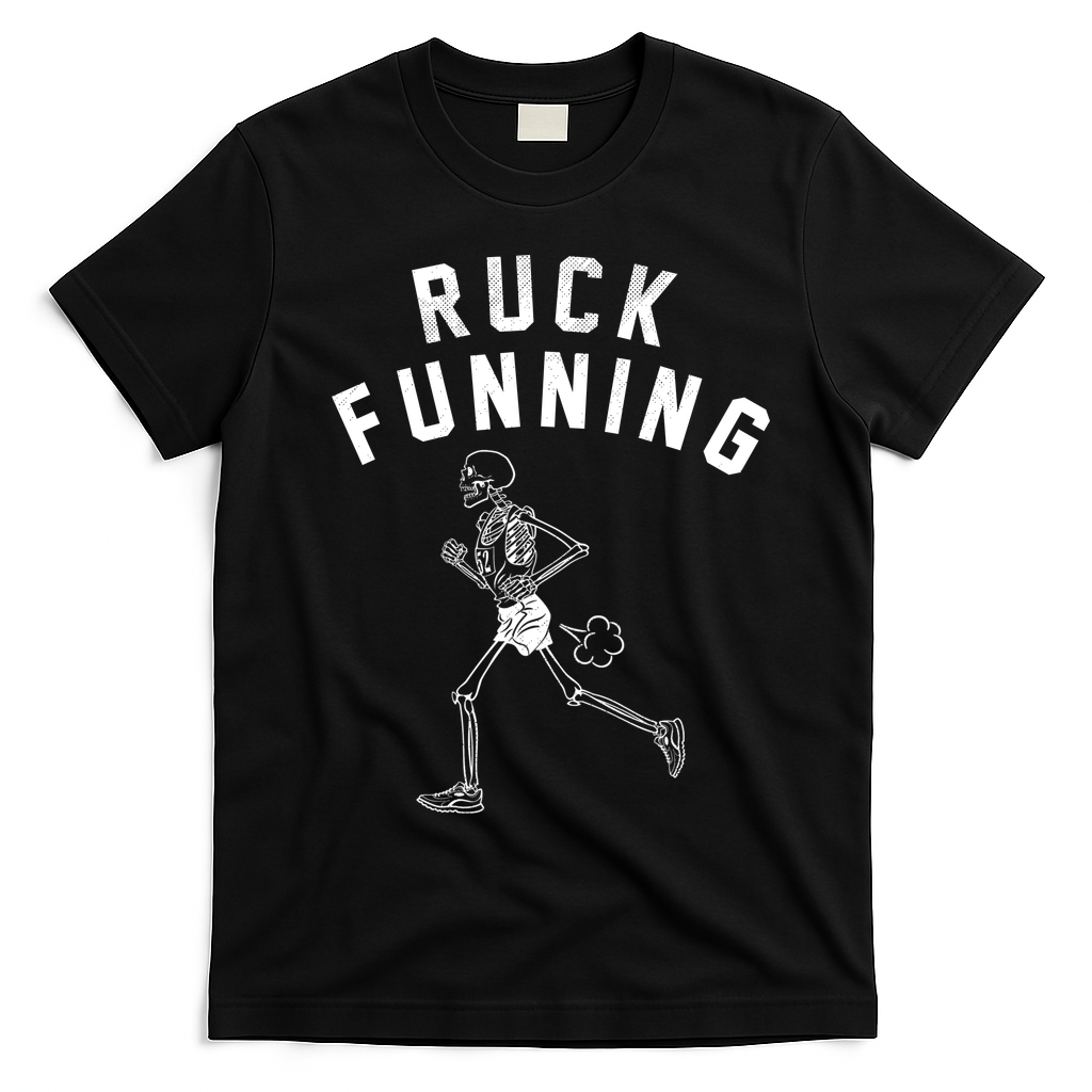 Ruck Funning Running Skeleton T-Shirt - Black