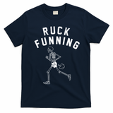 Ruck Funning Running Skeleton T-Shirt - Navy Blue