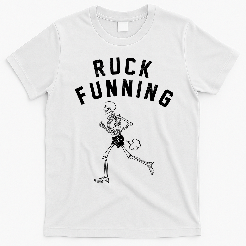 Ruck Funning Running Skeleton T-Shirt - White