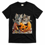 Retro Floral Spooky Season T-Shirt - Black