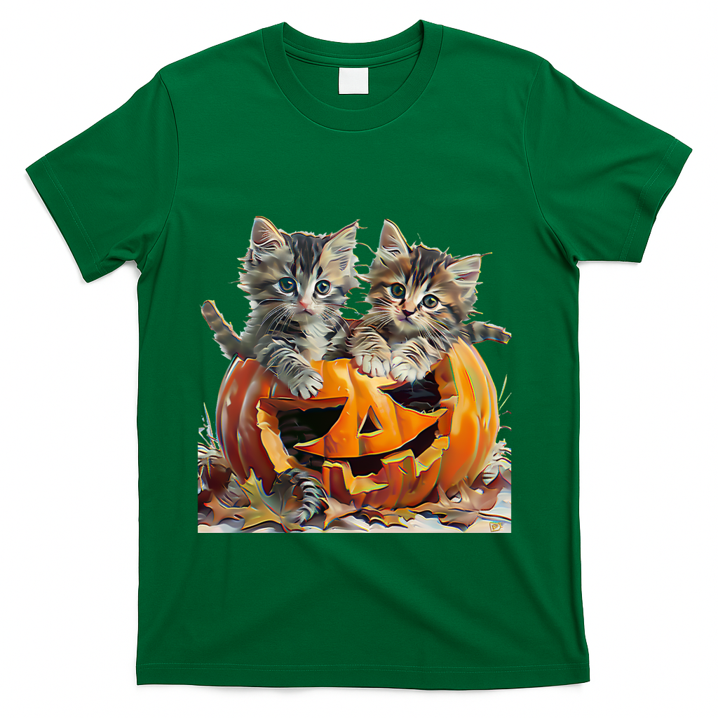 Retro Floral Spooky Season T-Shirt - Green