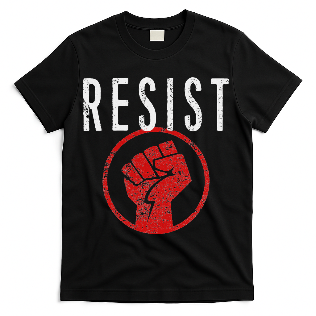 Resist Fist T Be Part Of The Resistance Anti Trump T-Shirt - Black