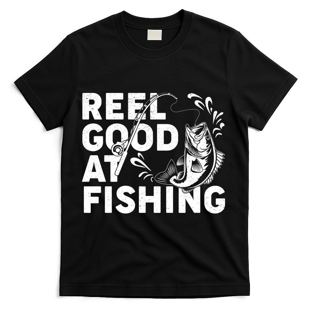 Reel Good At Fishing T-Shirt - Black