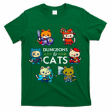 RPG Gamer And Cats D20 Dice Nerdy  T-Shirt