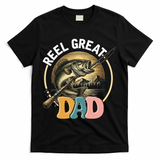 Reel Great Dad Fishing T-Shirt - Black