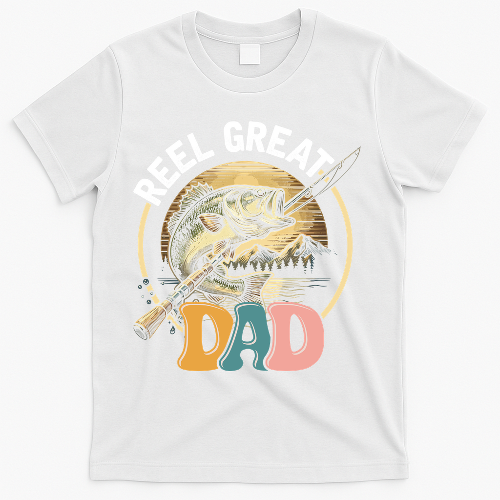 Reel Great Dad Fishing T-Shirt - White