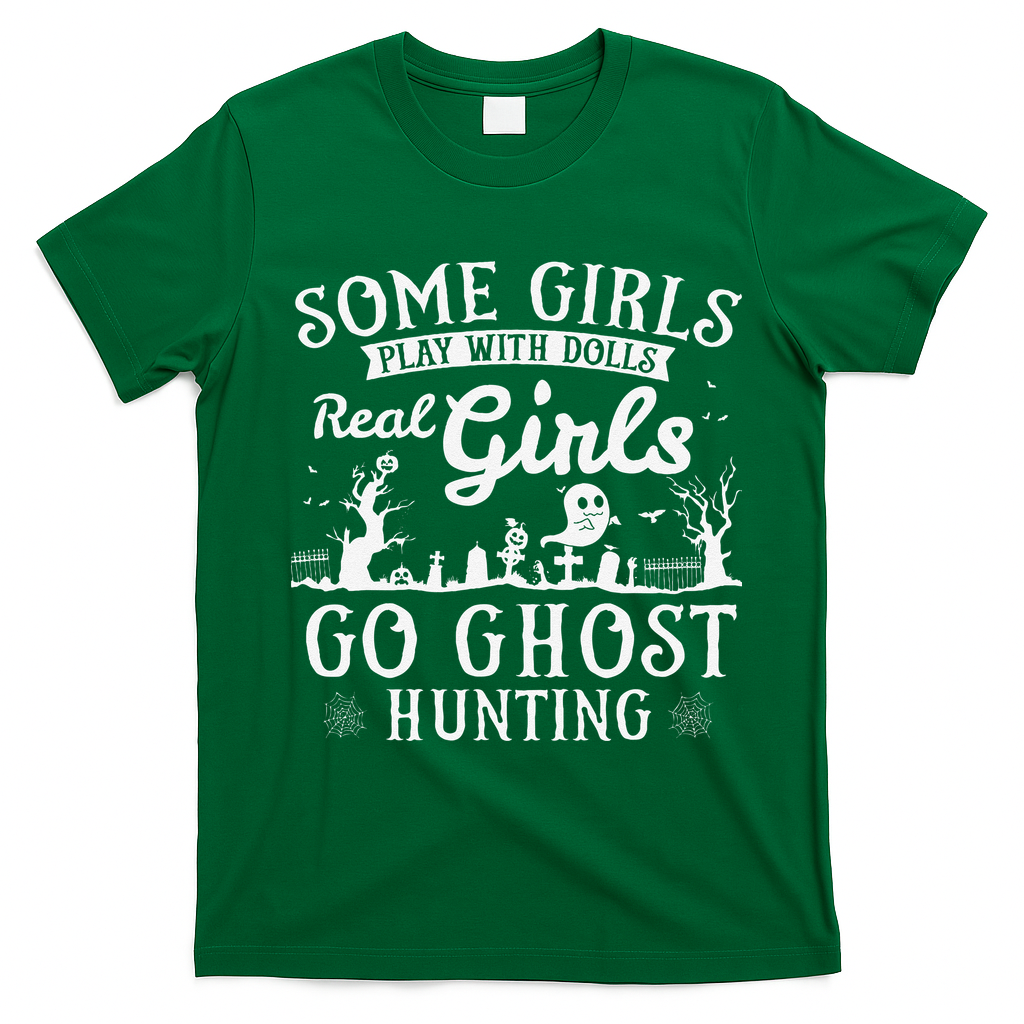 Real Go Ghost Hunting Ghosts Paranormal Researcher T-Shirt - Irish Green