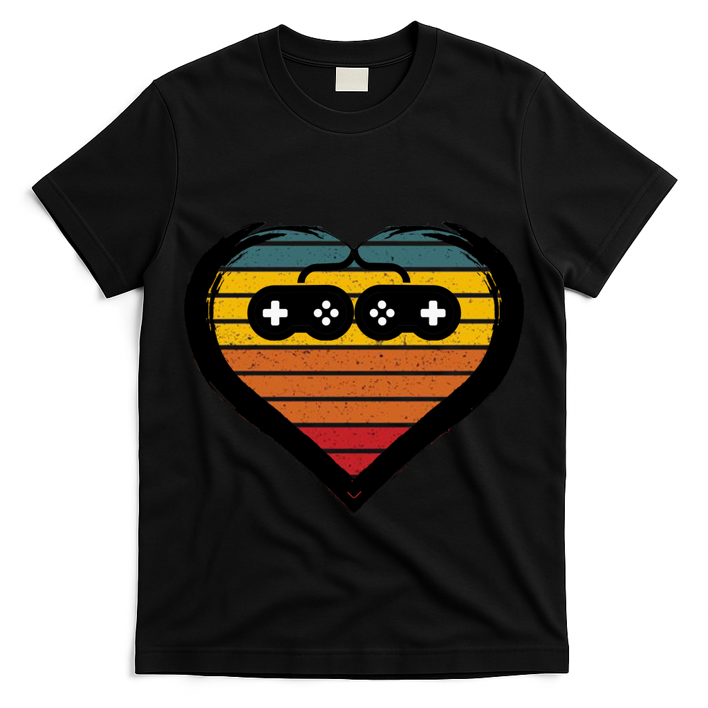 Retro Gamer Heart T-Shirt