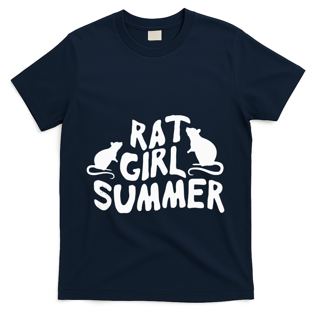 Rat Girl Summer T-Shirt - Navy