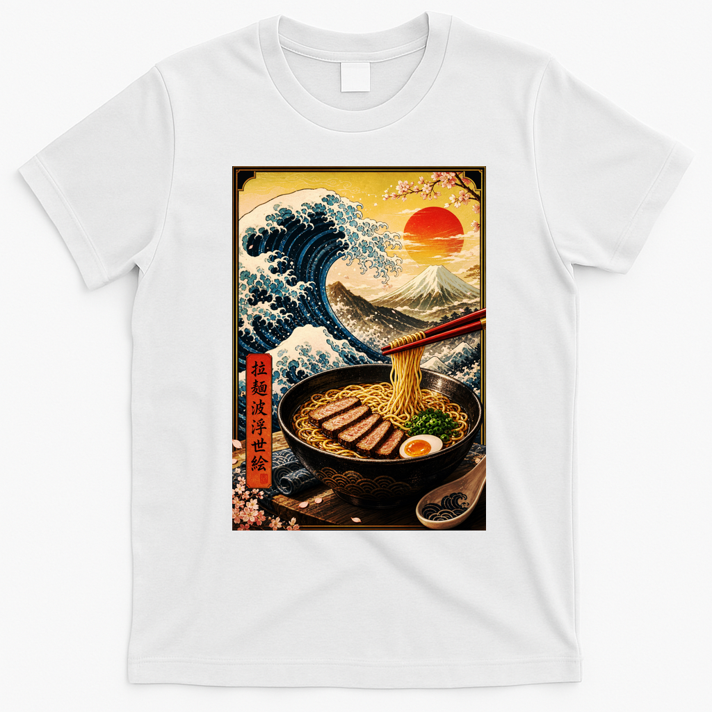 Ramen Great Wave T-Shirt - White