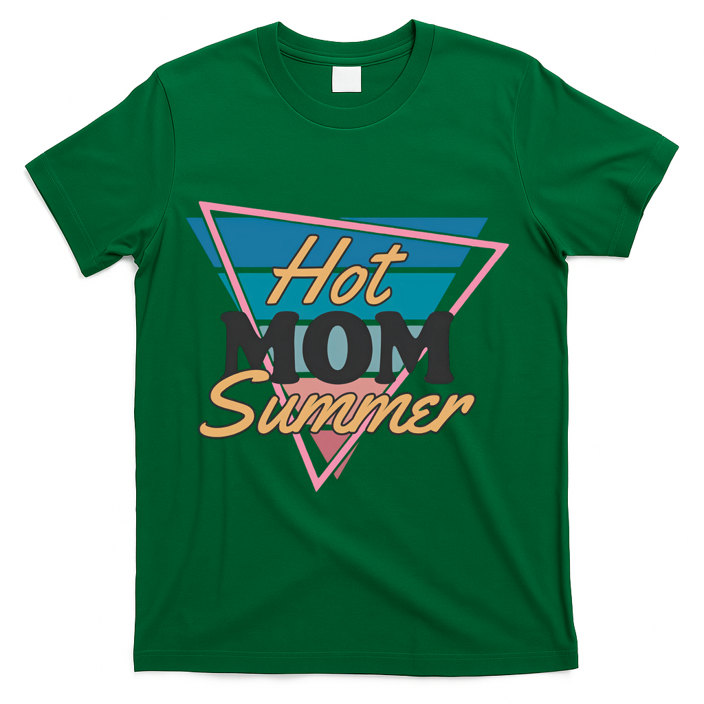 Retro Hot Mom Summer 80s Hot Mom Summer Vacation T-Shirt - Green