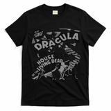 Retro Horror Movie Monster Vampire Vintage Halloween Dracula T-Shirt - Black