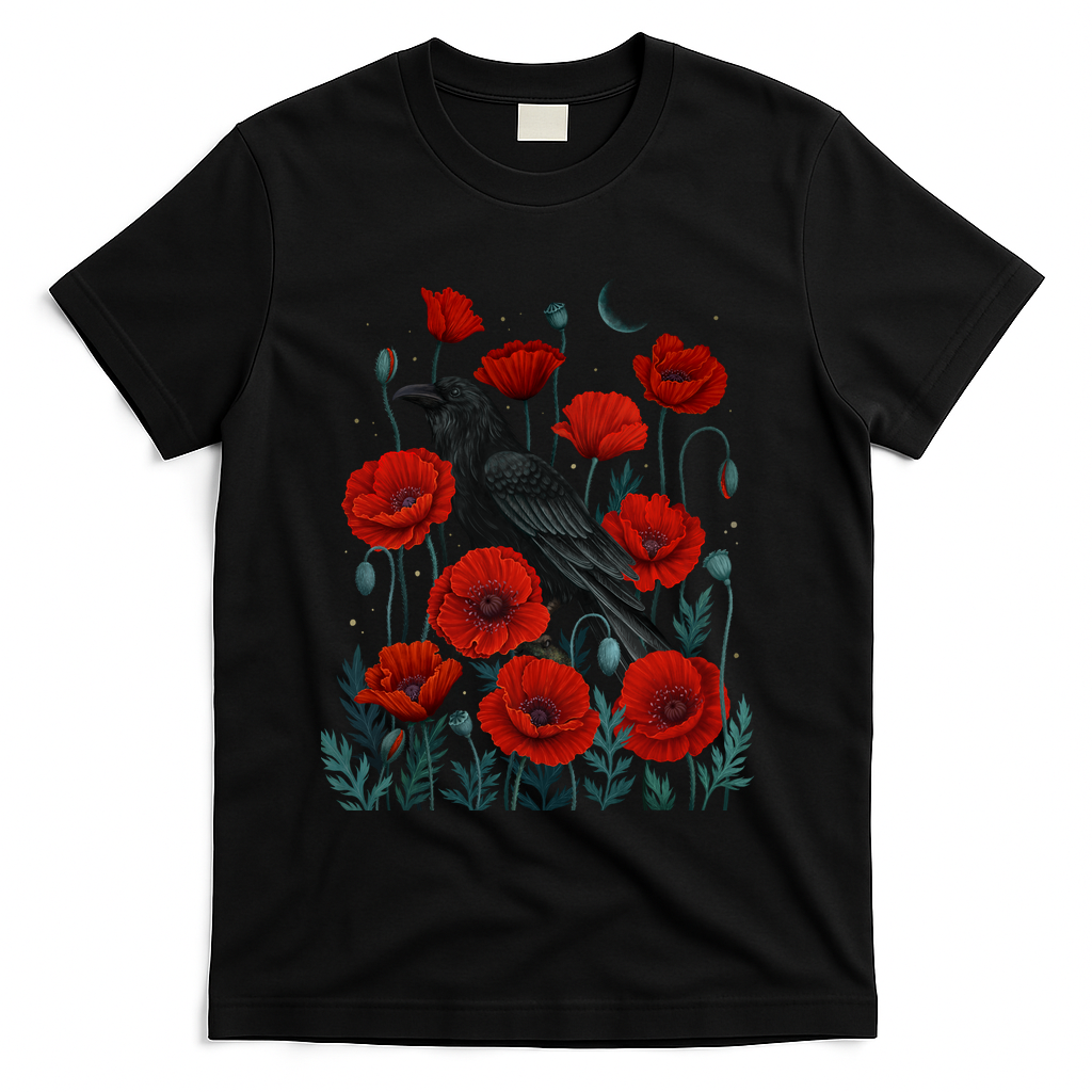 Raven in Bloom - Black