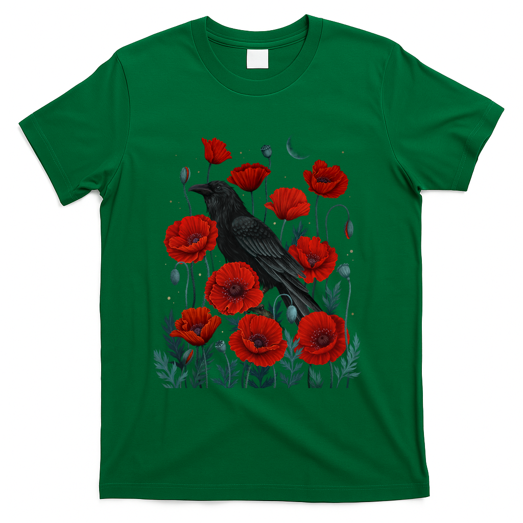 Raven in Bloom - Green