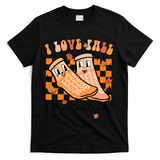 Retro I Love Fall Prevention Thanksgiving Nurse Ot Slp Pta T-Shirt - Black