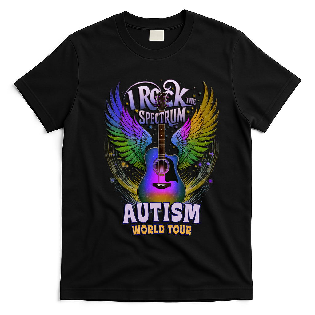 Rockstar I ROCK THE SPECTRUM Autism World Awareness Dad T-Shirt