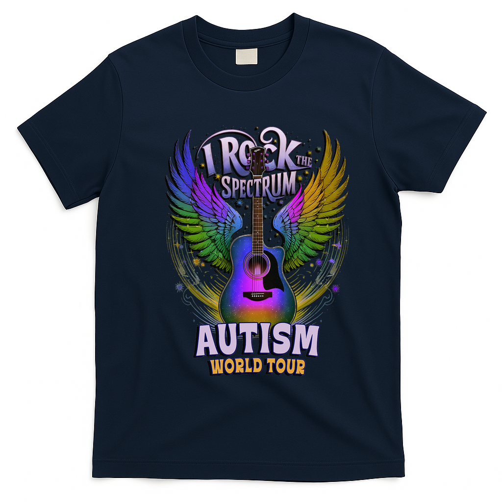 Rockstar I ROCK THE SPECTRUM Autism World Awareness Dad T-Shirt